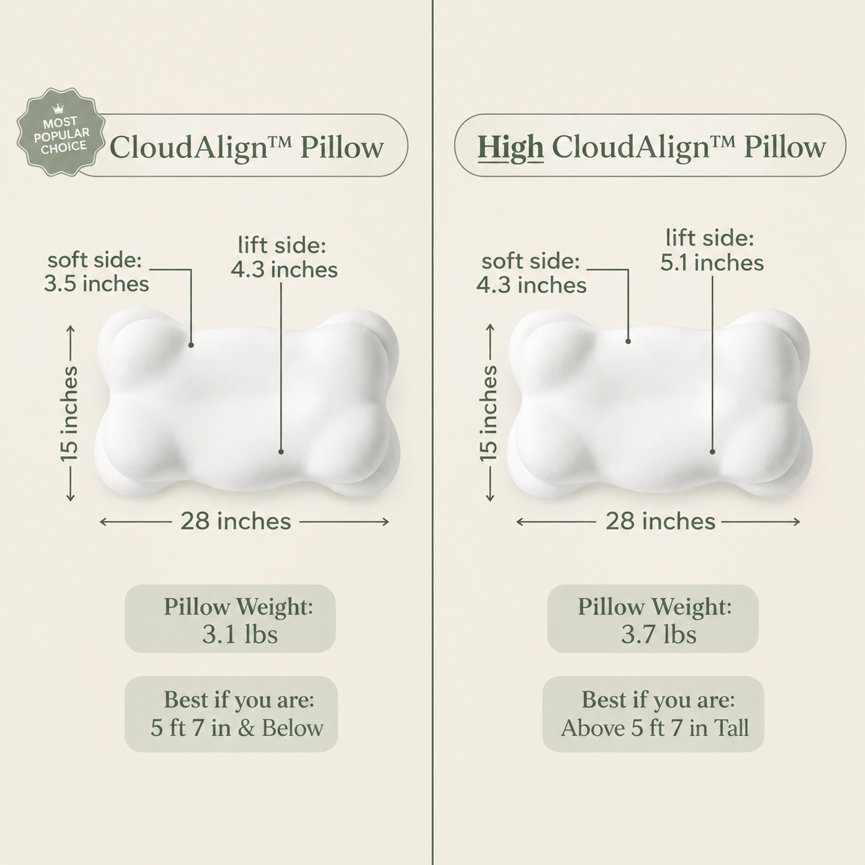 CloudAlign™ Pillow